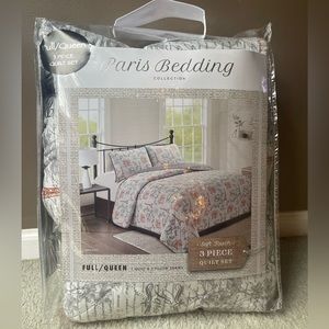 3 Piece Paris Quilt Set Full/Queen